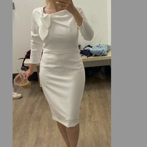 Calvin Klein-Women's Bow-Neck Scuba Crepe Sheath Dress